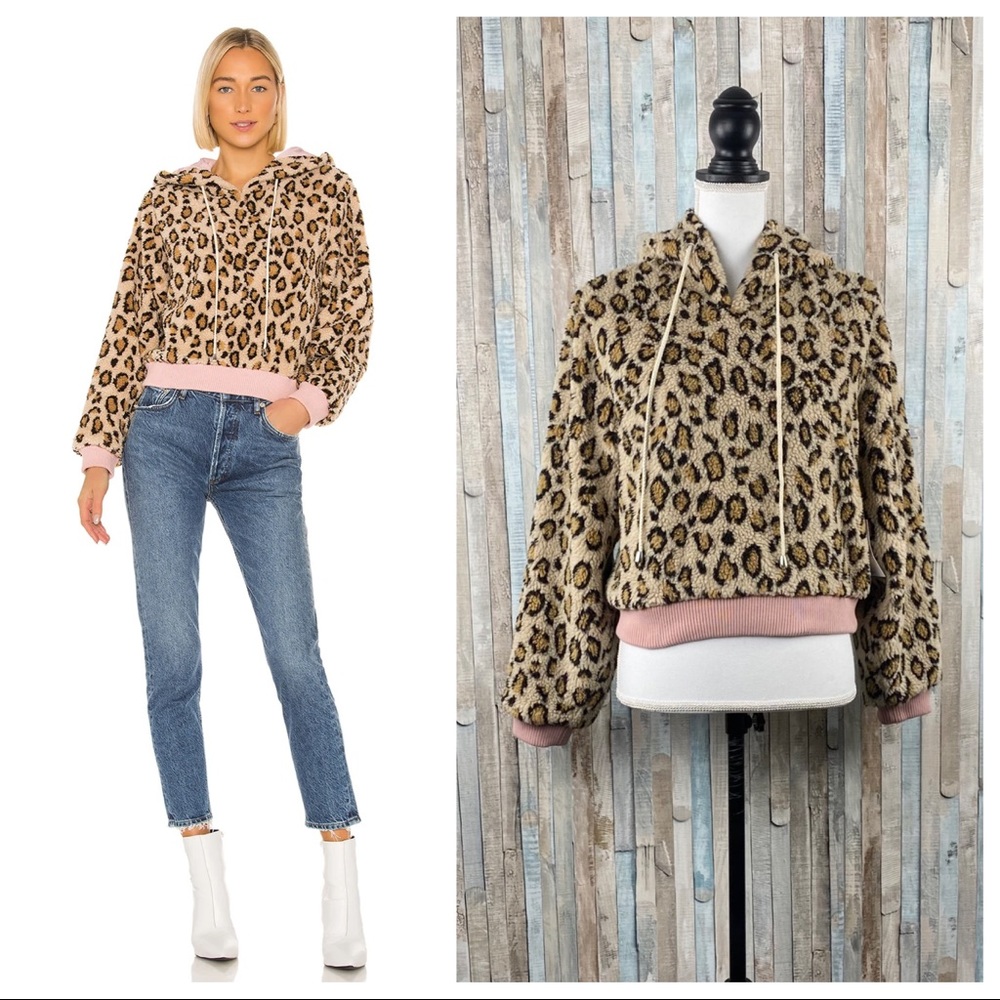 LPA XS Faux Fur Suzetta Jacket Hoodie Sweatshirt